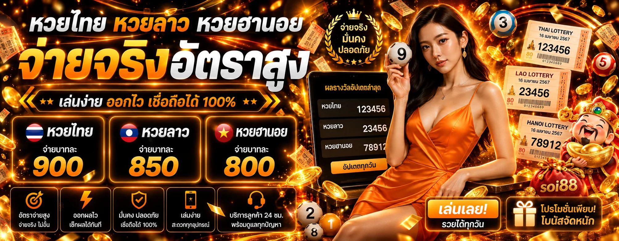 แบนเนอร์ หวย ของ soi88