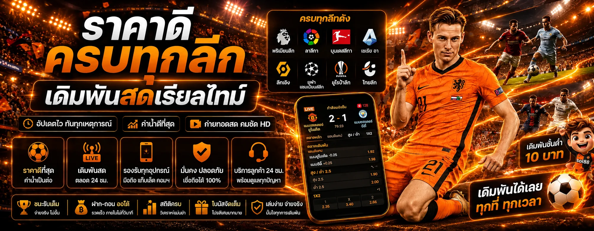 แบนเนอร์ กีฬา ของ soi88